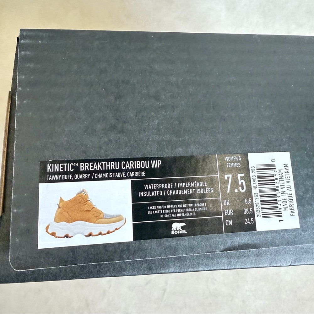 Sorel Kinetic Breakthru Caribou Boots Waterproof Insulated Women’s 7.5 - Picture 16 of 16